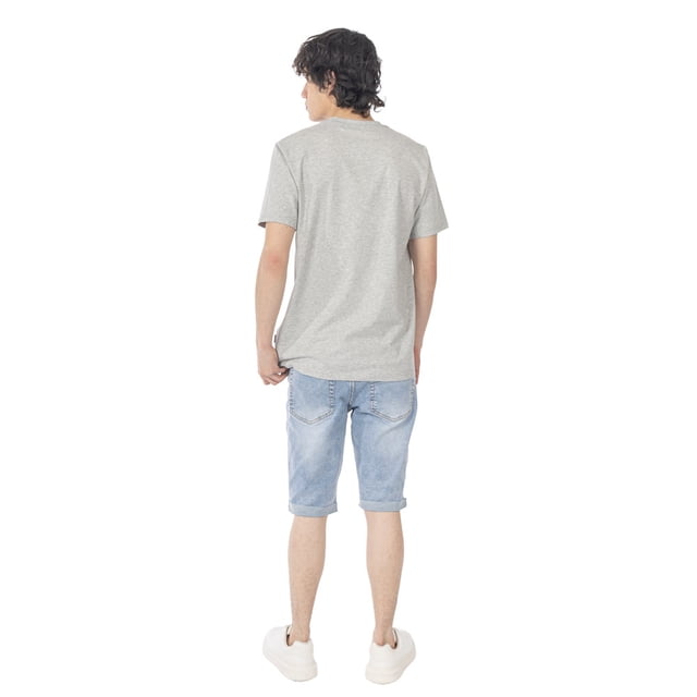 Bermuda Denim Skinny Para Hombre con Cinco Bolsillos Quarry