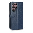 thumbnail image 7 of For Samsung Galaxy S22 Ultra Case Full Coverage Dustproof Anti-Scratch Anti-Fingerprint Kickstand Card Slots Wave-dot Pattern Design Convenient Wrist Strap PU Leather Luxury Wallet Cover,Blue, 7 of 7