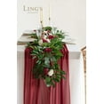 thumbnail image 3 of sasyxdc Ling's Moment 10Ft Burnt Orange Sheer Chiffon Table Runner Terracotta Tablecloth Rust Linens with Silver Sparkle for Wedding Rustic Boho Party Bridal Shower Decorations Birthd, 3 of 6