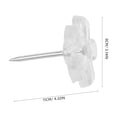 thumbnail image 2 of SHOWERORO 200Pcs Clear Flower Push Pins Plastic for Map Tacks Office Use Elegant Design, 2 of 7