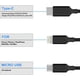 thumbnail image 4 of Cable de Carga USB Multi de 4,4 Pies 3A, Conector de Cable de Carga Rápida 3 en 1 con Adaptador de Puerto USB Dual/tipo C/Micro, Compatible con Tabletas Teléfono 12 11 Pro 8 7 6 Samsung Galaxy (10 Pies) Negro, 4 of 5