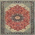 thumbnail image 1 of Ahgly Company Machine Washable Indoor Square Traditional Light French Beige Brown Area Rugs, 4' Square, 1 of 7