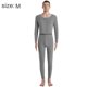 thumbnail image 2 of Conjunto de ropa interior térmica para hombre, calzoncillos largos con forro polar suave, capa base superior e inferior cálidas para el invierno, gris, 2 of 6