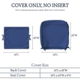thumbnail image 4 of Pakunoda 24" X 24" Patio Furniture Cushion Covers, Waterproof Outdoor Deep Seat Cushion Replacement Slipcovers, Outdoor Cushion Covers with Zipper for Patio Furniture, Blue, 4 of 7