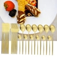 thumbnail image 3 of de cubiertos de cocina portátil, cubiertos de material acero inoxidable para viaje, utensilios de , decoración para en hogar dorado BLESIY cuchara de acero inoxidable, 3 of 8