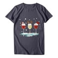 thumbnail image 1 of Camisas de Navidad Para Mujer Tops de Cuello Redondo Blusa Informal de Manga Corta Con Estampado de Moda Odeerbi  ODB195657, 1 of 6