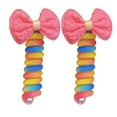 thumbnail image 2 of XMMSWDLA Colorful Telephone Wire Hair Bands for Kids,2pc Spiral Hair Ties Phone Cord Ponytail Holders,Bowknot Braided Telephone Wire Hair Bands, Waterproof and No Crease Stylish Hair Coils, 2 of 4