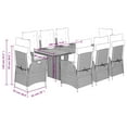 thumbnail image 2 of vidaXL 9 Piece Patio Dining Set with Cushions Gray Poly Rattan, 2 of 6