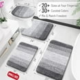 thumbnail image 2 of Bathroom Runner Rugs 47x17, Extra Soft Absorbent Microfiber Bath Rugs, Rubber Backing, Quick Dry, Machine Washable Bath Mats for Bathroom Floor, Tub and Shower, Home Decor Accessories, Grey, 2 of 7