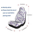 thumbnail image 3 of Uemuo Lavender Flowers Pattern Car Seat Covers for Front Seats Waterproof Seat Covers for Cars, Universal Auto Front Seats Protector Fits for Car-2 PCS, 3 of 6
