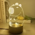 thumbnail image 1 of Capibaras LED 3D con luz nocturna que cambian de color para niños, 1 of 1