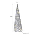 thumbnail image 2 of Led White and Silver Paper Cone Tree Medium 23.62", 2 of 3
