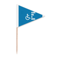 thumbnail image 1 of Hug Help Body Disability Lucky Toothpick Triangle Cupcake Toppers Flag, 1 of 3