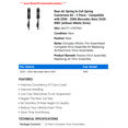 thumbnail image 2 of Rear Air Spring to Coil Spring Conversion Kit - 2 Piece - Compatible with 2000 - 2006 Mercedes-Benz S430 RWD (without 4Matic Drive) 2001 2002 2003 2004 2005, 2 of 2