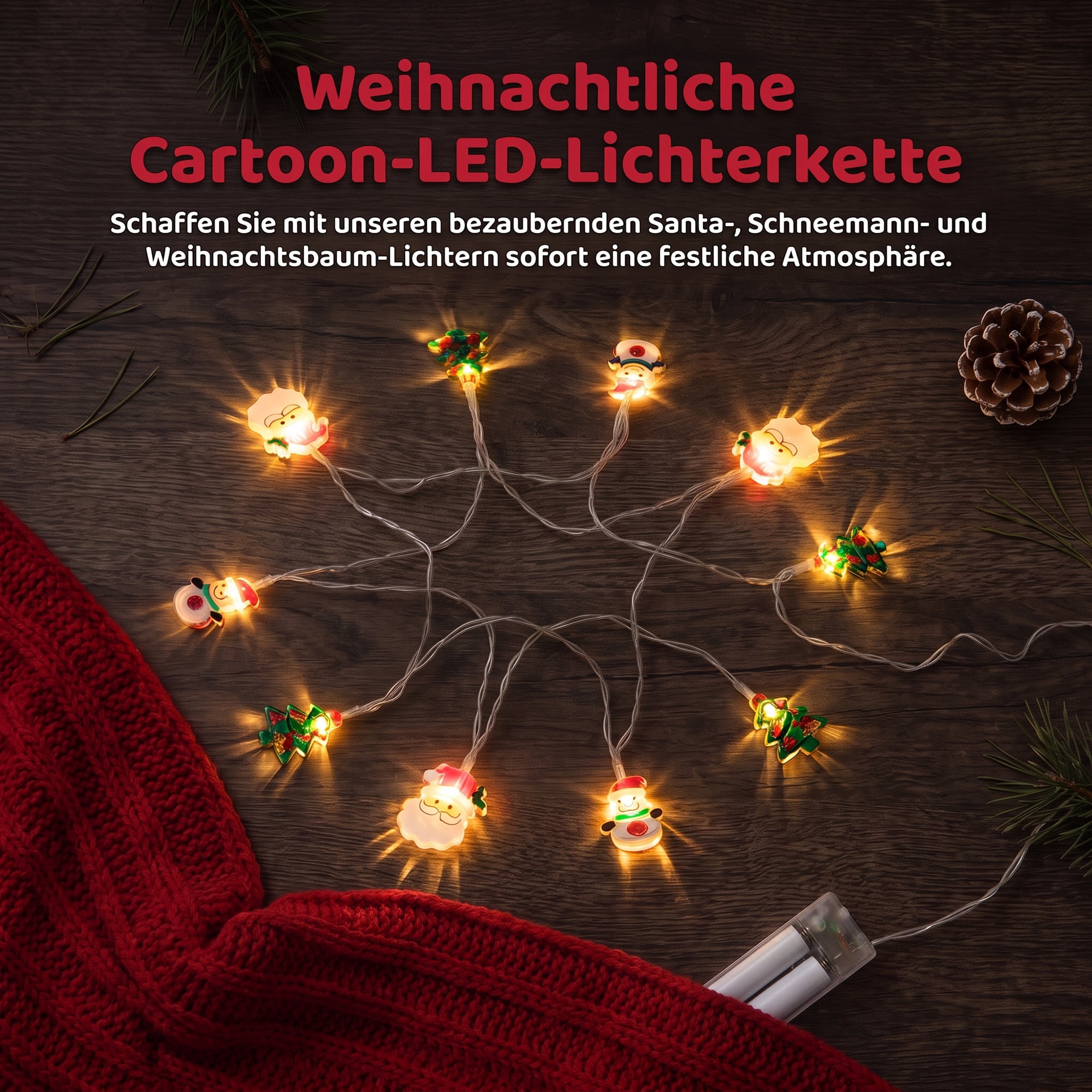 Unique Bargains Fairy Lights for Decor and Festive 6.6 ft Multicolor Battery Operated