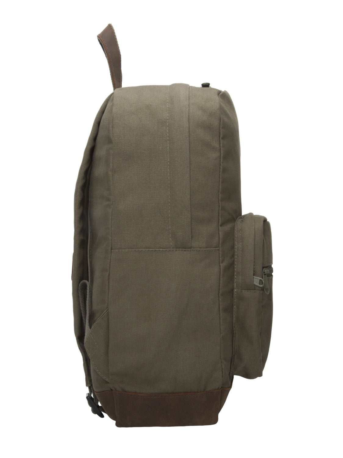 SWAT Team Text Canvas Teardrop Backpack with Leather Bottom Accents 