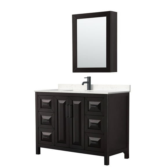 Wyndham Collection Wcv252548s-Vca-Med Daria 48" Free Standing Single Basin Vanity Set -