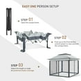 thumbnail image 4 of EAGLE PEAK Gazebo 11'x 11' Straight Leg Pop-Up Canopy(Gray), 4 of 8