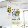 thumbnail image 3 of Sunflower Spring Summer Kitchen Dish Towels Set of 2, Life is A Beautiful Ride Bike Mason Jar Hand Towels Drying Baking Cooking Cloth, Buffalo Plaid Farmhouse Fall Home Kitchen Decor 18x26 Inch, 3 of 6