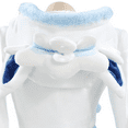 thumbnail image 6 of MOBBUNNY Women's Anime Fluffy Romper Sexy Onesie Pajamas White Furry Hooded Bodysuit with Tail Belt and Socks, M, 6 of 8