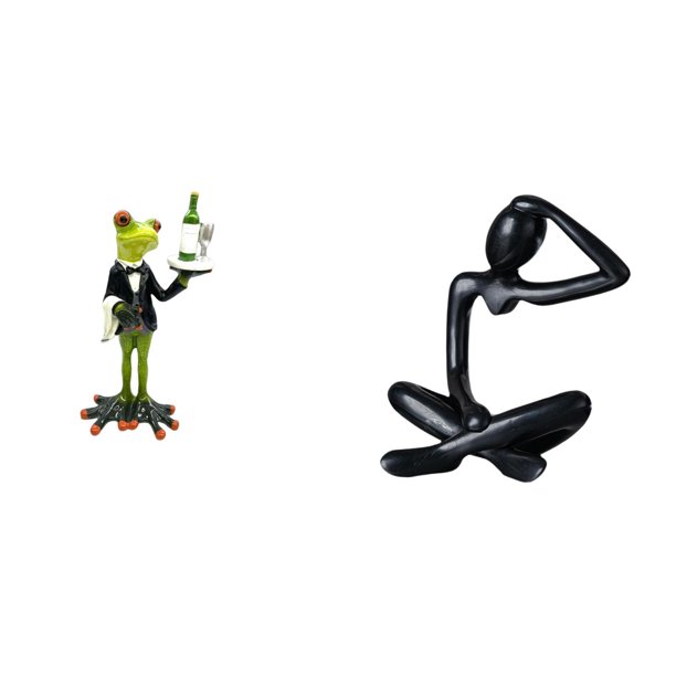 Estatua Abstracta De Animal Pensador De Rana Camarero, Figura Decorativa Creativa, Colección, Adorno De Mesa Simple, Escultura Moderna Para Chimenea, Entrada, Estante, Escritorio, Regalo De