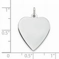 thumbnail image 2 of Sterling Silver Rh-Plt Engraveable Heart Polished Front/Back Disc Charm (25 X 18) Made In United States qm391/35p, 2 of 2