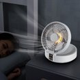 thumbnail image 2 of Ventilador USB Carga Circulación Eléctrica Ruido Con Escritorio Plegable LED, 2 of 9