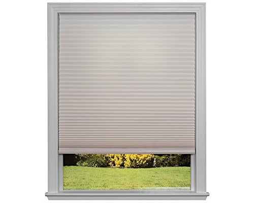 Photo 1 of Easy Lift Trim-at-Home Cordless Cellular Light Filtering Fabric Shade Natural, 60 in x 64 in, (Fits windows 43"- 60")