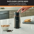 thumbnail image 2 of 3oz Coffee Grinder, Ultimate Silent Vortex with Plastic and Stainless Steel, Removable Bowl for Mess-Free Use, 8 Times Quieter, 2 Speeds 240 Watts, Dry Herbs, Dishwasher Safe, 12 Cups Ground, Silver, 2 of 7