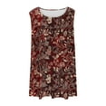 thumbnail image 5 of Fengqque Women Casual And Linen Round-Neck Top Printed Short Sleeve Button T-shirt Blouse, 5 of 5