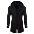 thumbnail image 2 of Baqcunre Hoodies For Men Men'S Hooded Solid Zipper Trench Coat Jacket Cardigan Long Sleeve Outwear Blouse Zip Up Hoodie Men Tops For Men Black L, 2 of 3