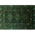 thumbnail image 1 of Ahgly Company Machine Washable Indoor Rectangle Oriental Turquoise Blue Industrial Area Rugs, 4' x 6', 1 of 4