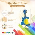 thumbnail image 2 of Juego de guitarras de madera DIY Syhood de 18 piezas con pinturas para niños, 2 of 7