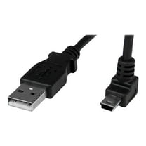StarTech USBAMB1MU 1m Mini USB Cable Cord - A to Up Angle Mini B - Black