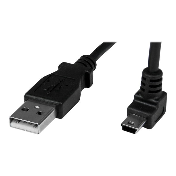 StarTech.com USB Mini mini-USB 1 M Mini Câble USB - A vers Up Angle Mini B - Câble USB Incliné - 1x USB A (M), 1x B (M) - Noir (USBAMB1MU) - Câble USB - USB (M) vers Type B (M) - 3,3 Pi - 90 Connecteur - Noir