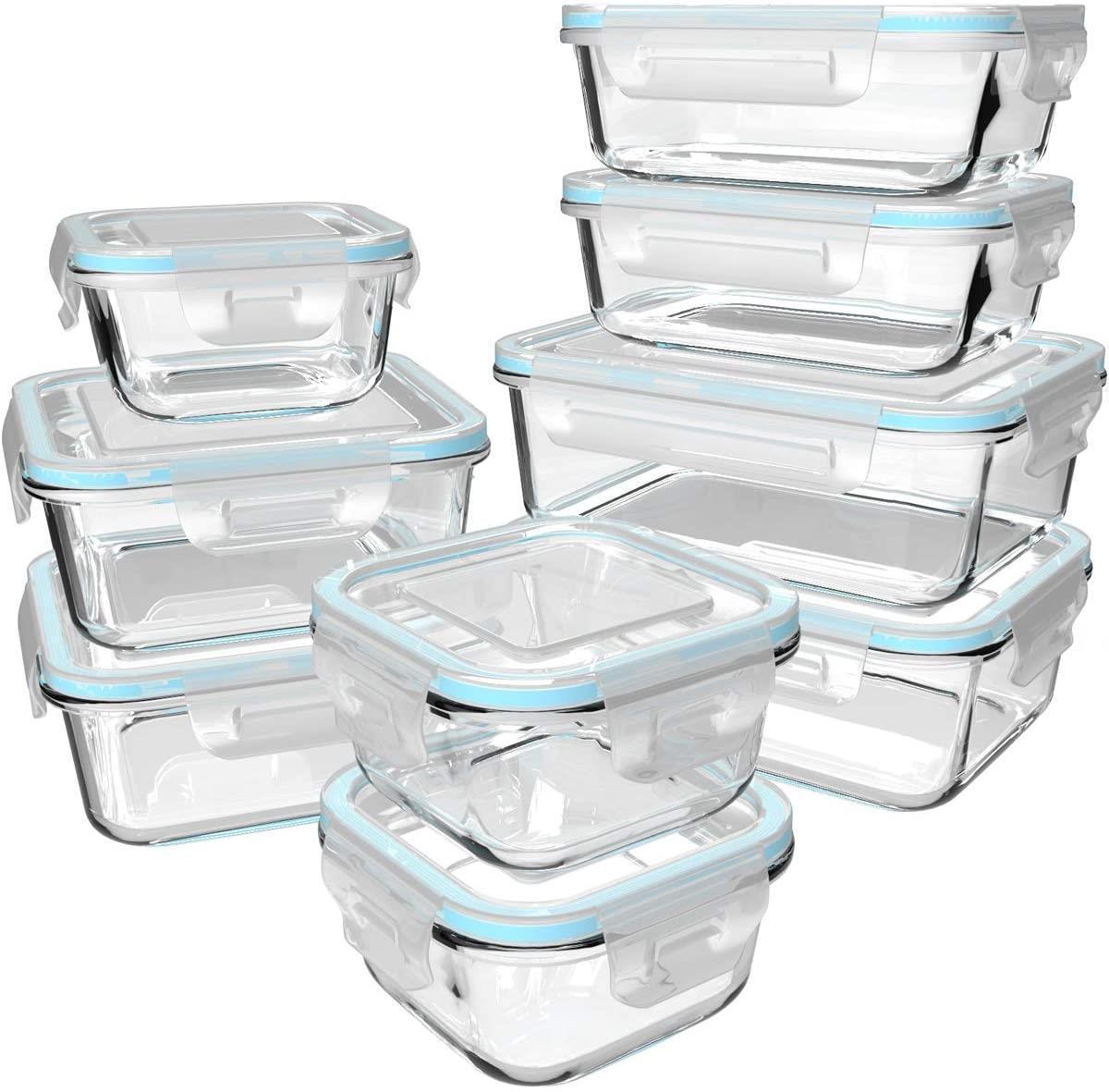 Food Storage Container Meal Prep Box Airtight Glass Container With Lids