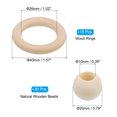 thumbnail image 2 of Uxcell Natural Wood Rings 15Pcs 40mm and Round Wooden Beads 30Pcs 20mm Wood Color for DIY Pendant Jewelry Making, 2 of 5