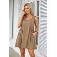 thumbnail image 6 of Eternatastic Womens Summer Casual Sleeveless Tank Dress V Neck Mini Dresses Beach Sundress with Pockets, 6 of 6