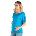 thumbnail image 3 of Maternity Wide Boat Neck Dolman Sleeve Top, 3 of 8
