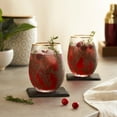 thumbnail image 5 of Twine Woodland Stemless Wine Glasses for Patio Party Gifts, 16oz Set of 2, 5 of 7