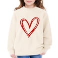 thumbnail image 4 of YunPes Girls Heart Graphic Sweatshirts Casual Oversized Fleece Pullover Tops Kids Fall Winter Long Sleeve School Cute Y2k Outfits, 4 of 6