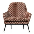 thumbnail image 3 of Armero Plush Orange Diamond Fabric Armchair, 3 of 3