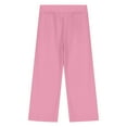 thumbnail image 4 of JTSRKL Teen Girls Wide Leg Sweatpants Cute Kids Casual Smoked High Elastic Waist Baggy Pants with Pockets Pink 13-14 Years, 4 of 9