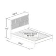 thumbnail image 4 of Grain Wood Furniture Mid Century Cane Solid Wood Queen Size Bed with a Brushed Walnut Finish, 4 of 8