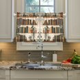 thumbnail image 2 of Yayeee Kitchen Curtains Tier Pair Light Filtering 27"x36" Rod Pocket Short Cafe Window Panel, Shelfplants, 2 of 7