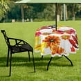 thumbnail image 7 of Coolnut 60" Leaves Outdoor Round Tablecloth, Waterproof Stain-Resistant Non-Slip Circular Tablecloth with Umbrella Hole and Zipper for Tabletop Backyard Party BBQ Decor, 7 of 7