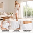 thumbnail image 7 of Half Slips for Women - Elegant Mini Length Satin Half Slips for Under Dresses with Side Slit, Anti Static Non See Through Lace Trim Elastic Waist for All Occasions, 7 of 7