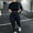 Black, variant on Workout Sets For Women Girl Checkered 2022 Warm Round-Neck Long Sleeve Girls' Clothing Sets Suits For Reduced Price