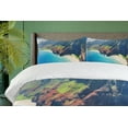 thumbnail image 4 of Ambesonne Hawaii Duvet Cover Sets, Na Pali Coast Island, 2-Queen, Blue Green Brown, 4 of 7