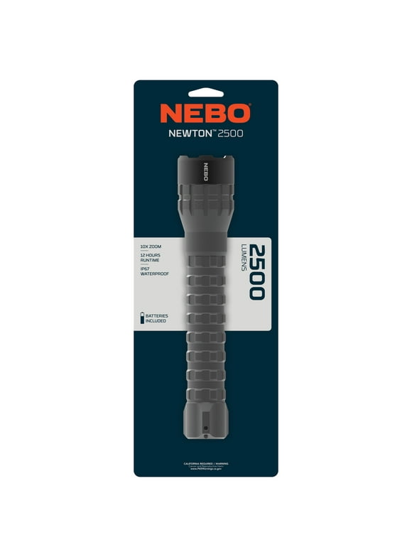 NEBO Newton 2500 Lumen LED Gray Handheld Flashlight AA Battery